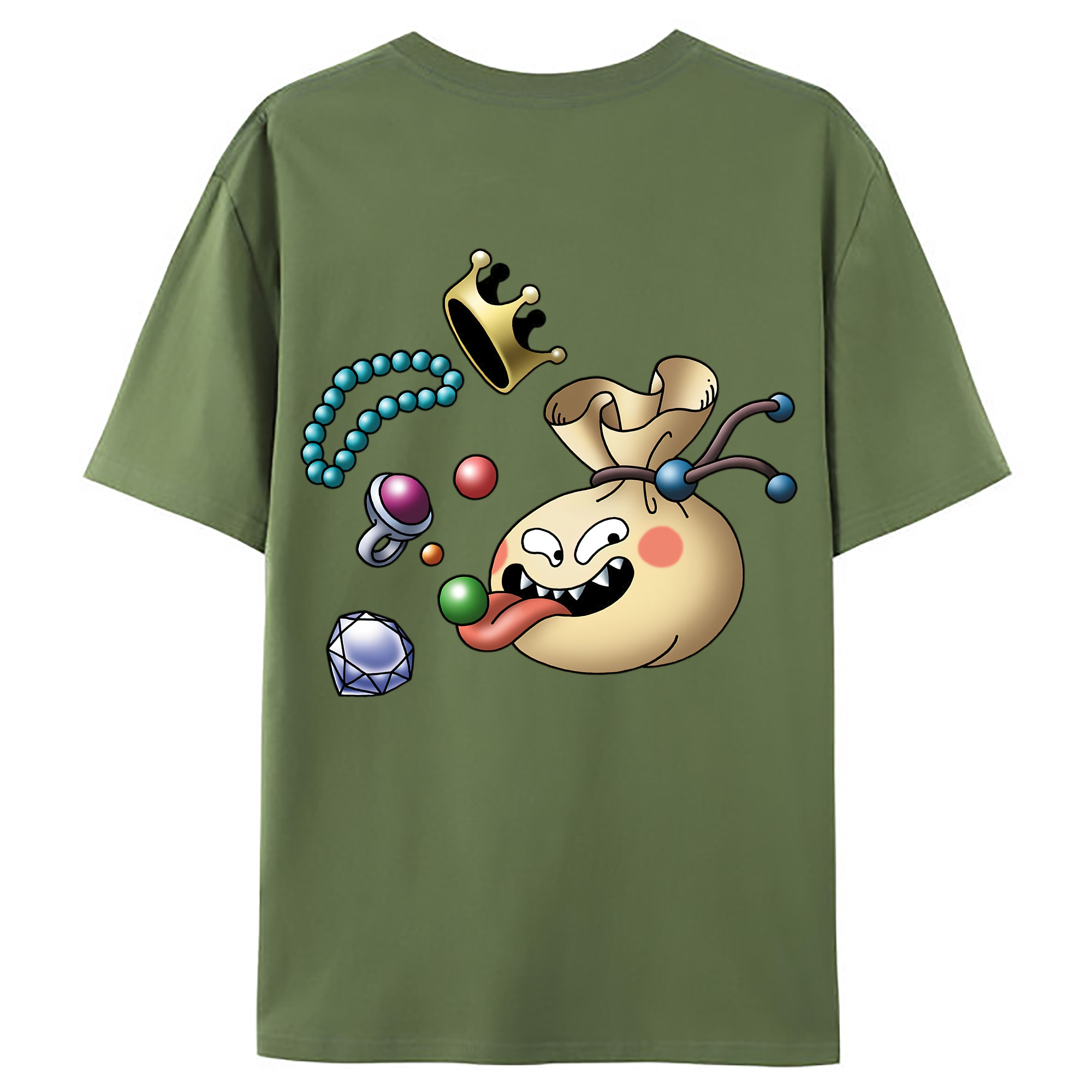 （画像用） ドラゴンクエスト Doragon Kuesuto Dragon Quest 綿100％ メンズ半袖Tシャツ（バックプリント） 通気性